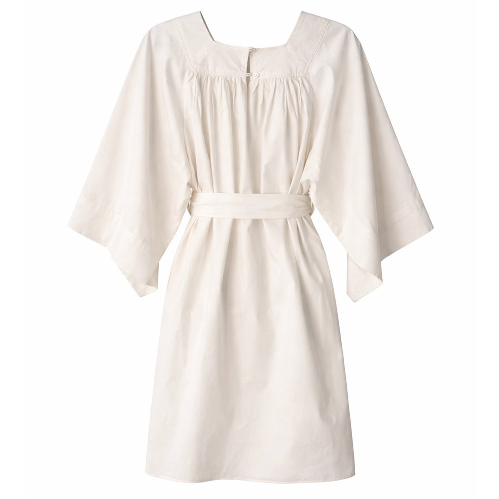 Doen White Cotton Tie Waist Mini Dress Size S Boho Cottagecore - Picture 5 of 9